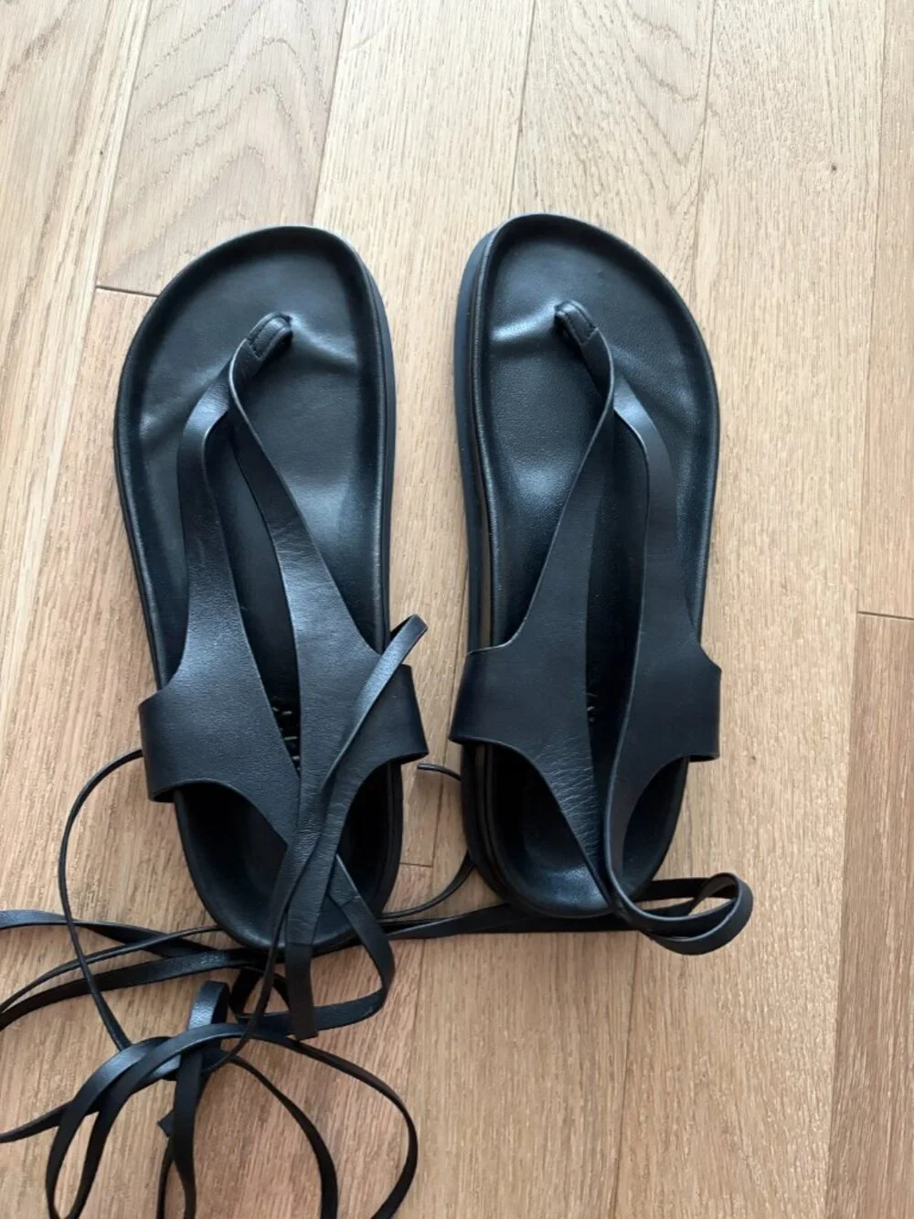 NWT A. Emery Shel Leather Sandals Black Size 41